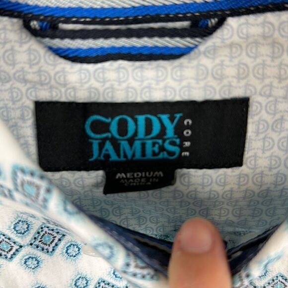 Cody James Core Button Front Shirt Men’s Size Medium Long Sleeve - Picture 5 of 10